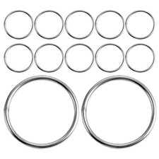 12 Pcs Stainless Steel Welded Ring Small Metal Rings Craft Binding