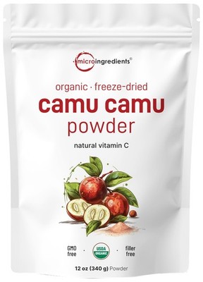 Camu Camu Powder 12 oz | High Vitamin C | Freeze-Dried Berries | Vegan, Non-GMO