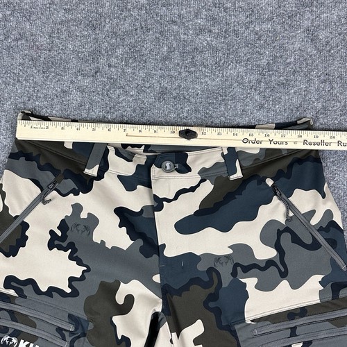 KUIU Alpine Pant Mens 38 Vias Camo Packable Mid Weight Hip Vents Knee Pads Hunt - Afbeelding 10 van 16