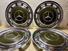 4x Mercedes 14 Zoll Radkappen W123 W109 W114 W115 870 Nickel Grün