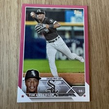 2023 Topps Series 1 Tim Anderson Mother's Day Hot Pink /50 White Sox #282
