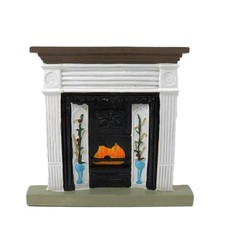 Dolls House Small Victorian Fireplace Flower in Vase Design 1:12 Resin Furniture