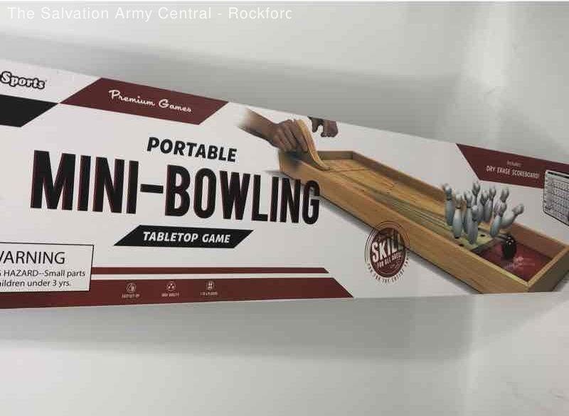 GoSports Multicolor Wooden Portable Mini Tabletop Bowling Game Set
