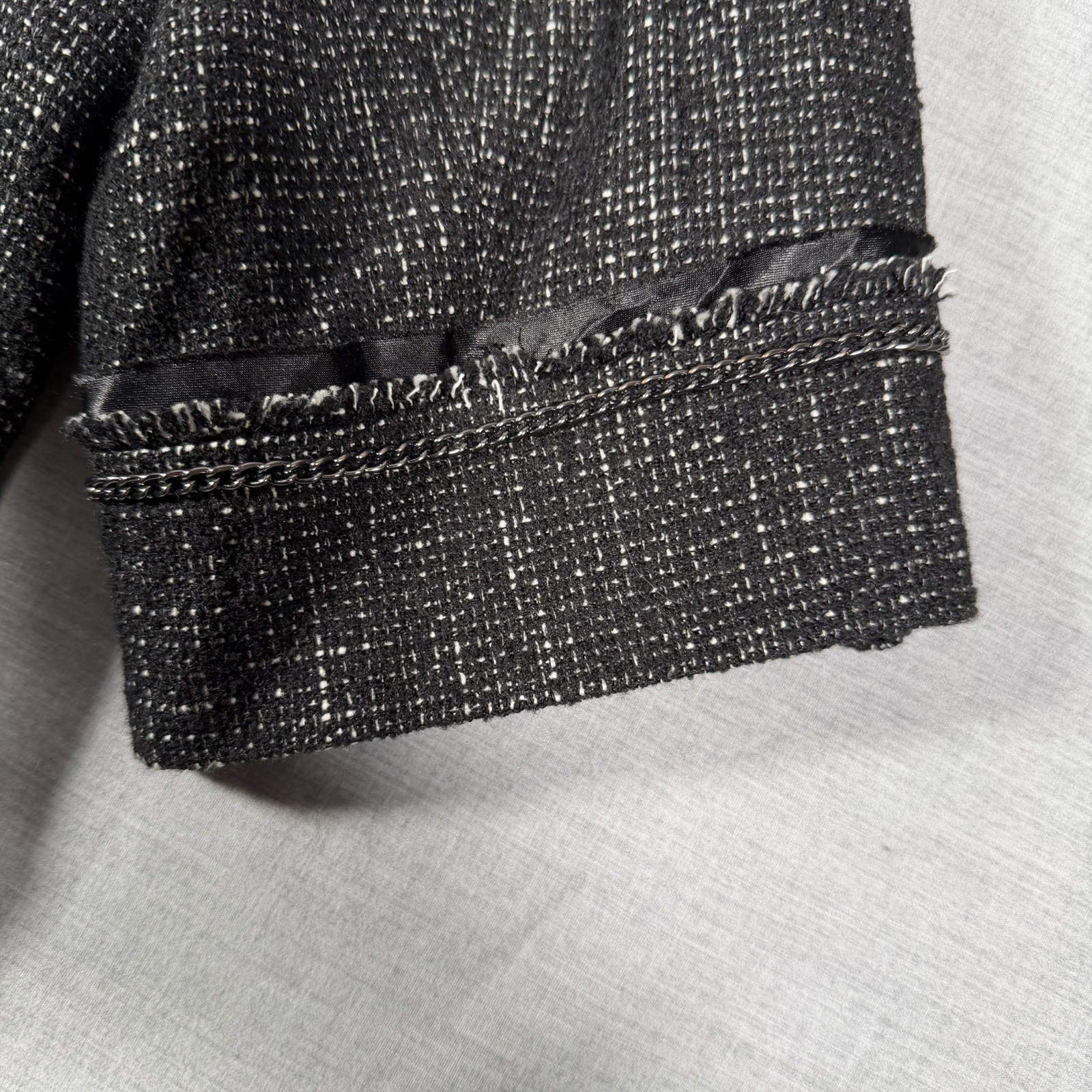 Halogen Tweed Blazer Jacket Button Chain Accents … - image 8