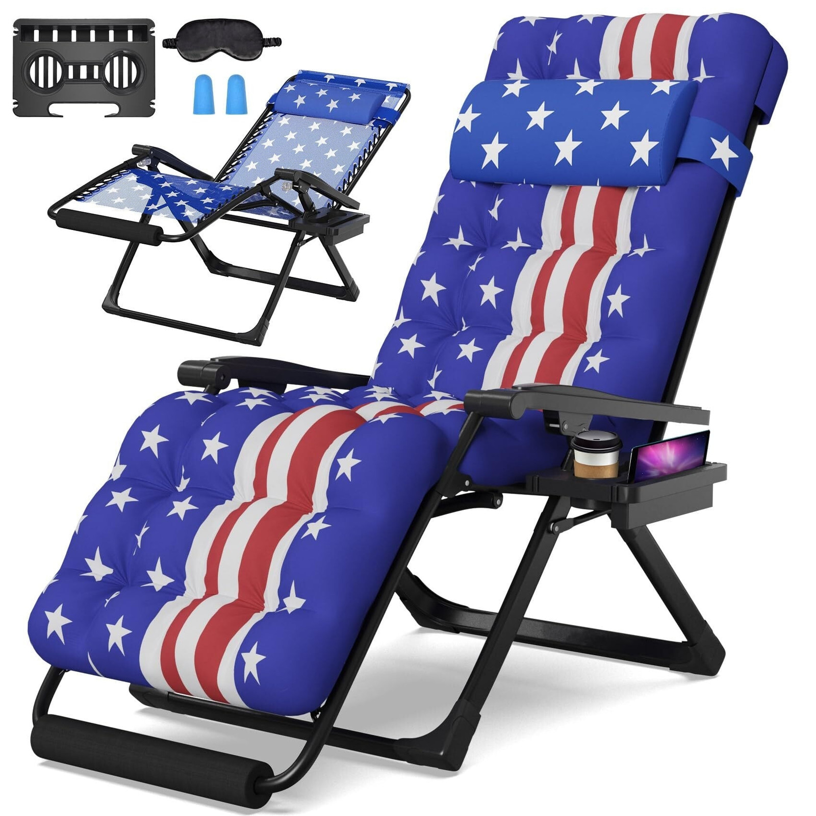 Zero Gravity Reclining Lounge Chair 26In for Camping Relaxation