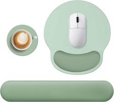 Mauspad Mit Handauflage, Handballenauflage Tastatur Und Mauspad Set Mit Kaffeeta