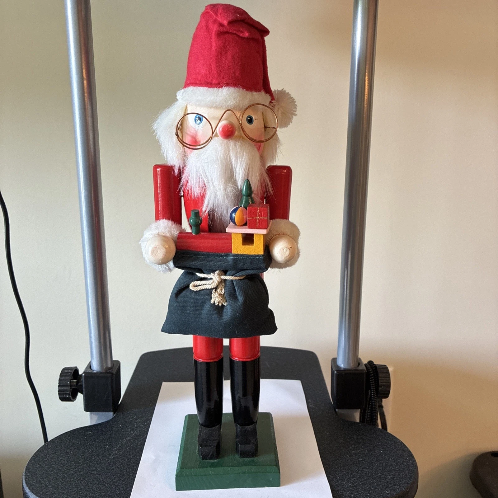 Vintage 15” Santa Nutcracker With Toysack