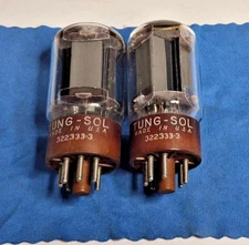 (2) Tung-Sol 5881 6L6WGB Power Tubes 1950s