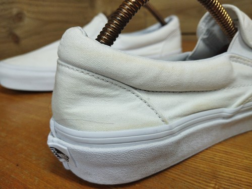 VANS Old Skool Men's White Cream Ivory Slip ons Casual Comfortable Shoes - UK 9 - Picture 9 of 18