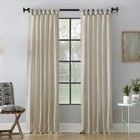 52"x95" Archaeo Light Filtering Washed Cotton Twist Tab Curtain Panel,Ivory,New