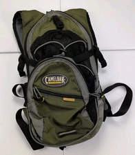 CAMELBAK M.U.L.E. Green Gray Hydration Pack 3L 100 OZ Omega No Bladder Used Mule