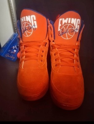 Ewing Athletics 33 Hi Orange/Blue/White Lace Up High Top Basketball Sneaker