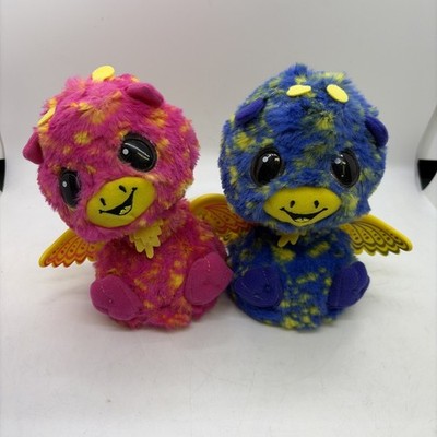 Hatchimals Pair of GIRAVEN LIGHT UP INTERACTIVE 5'' Plush Dragon Toys Tested