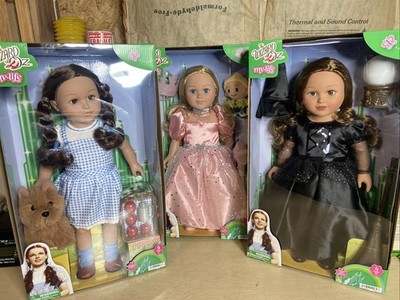 MY LIFE AS THE WIZARD OF OZ 18'' DOLL DOROTHY GLINDA GOOD WITCH & WICKED WITCH