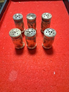Sterling Silver, Miniature Salt & Pepper Shakers, Lot of SIX