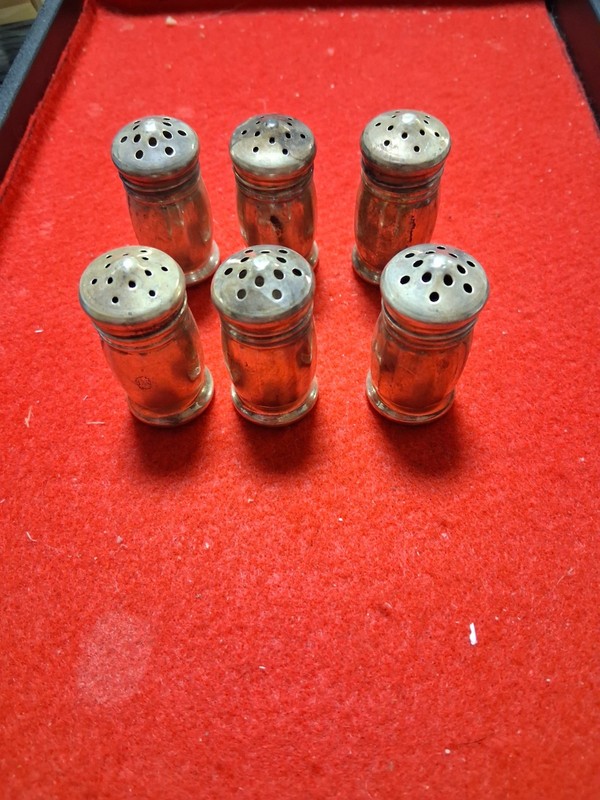 Sterling Silver, Miniature Salt & Pepper Shakers, Lot of SIX