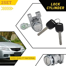 2set For 2003-2007 Honda Accord 4 Door 72181-SDA-A11 Left Driver Door Lock Cylin
