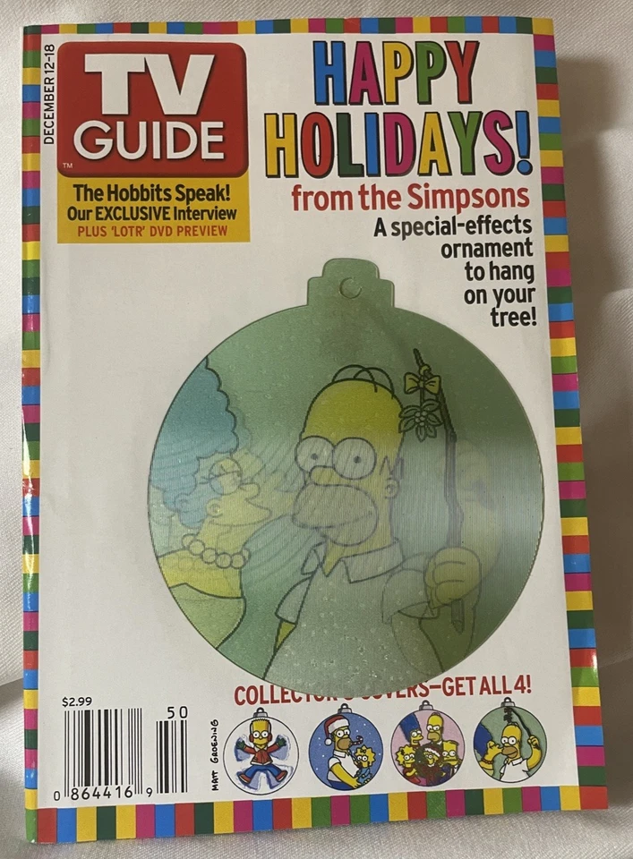 “Complete Set of 5 Covers — Simpsons Christmas TV Guide Dec 12–18, 2004.” - Image 4 of 4