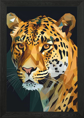 Vektor Leopard gerahmtes Wandbild Poster Leinwanddruck Bild