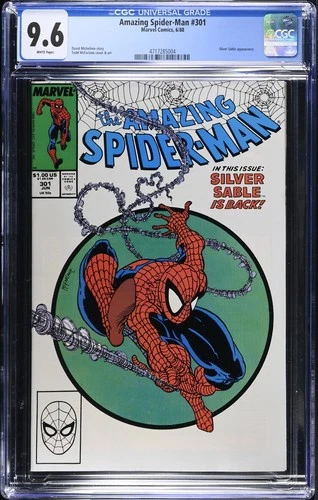 AMAZING SPIDER-MAN #301 CGC 9.6 White Pgs Return of Red Costume McFarlane 1988