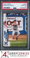 2020 TOPPS #482 ED EDDIE MATHEWS SP HOF POP 5 PSA 10