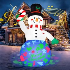 6 Ft Animated Frosty The Snowman Christmas Prop