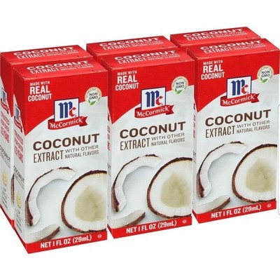6x McCormick Coconut Flavor Extract - 1 fl oz New NIB Fast Shipping