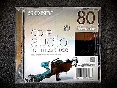 Sony CRM80 CD-R für Audio Color Collection Graphite Neu & verschweißt