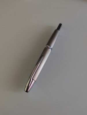 Majohn A1 Retractable Fountain Pen - Extra Fine Steel Nib Metal White Grid