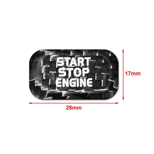 Real Engine Start Stop Button Cover Carbon Fiber Sticker For Volvo V40 S60L XC60 - Picture 3 of 3