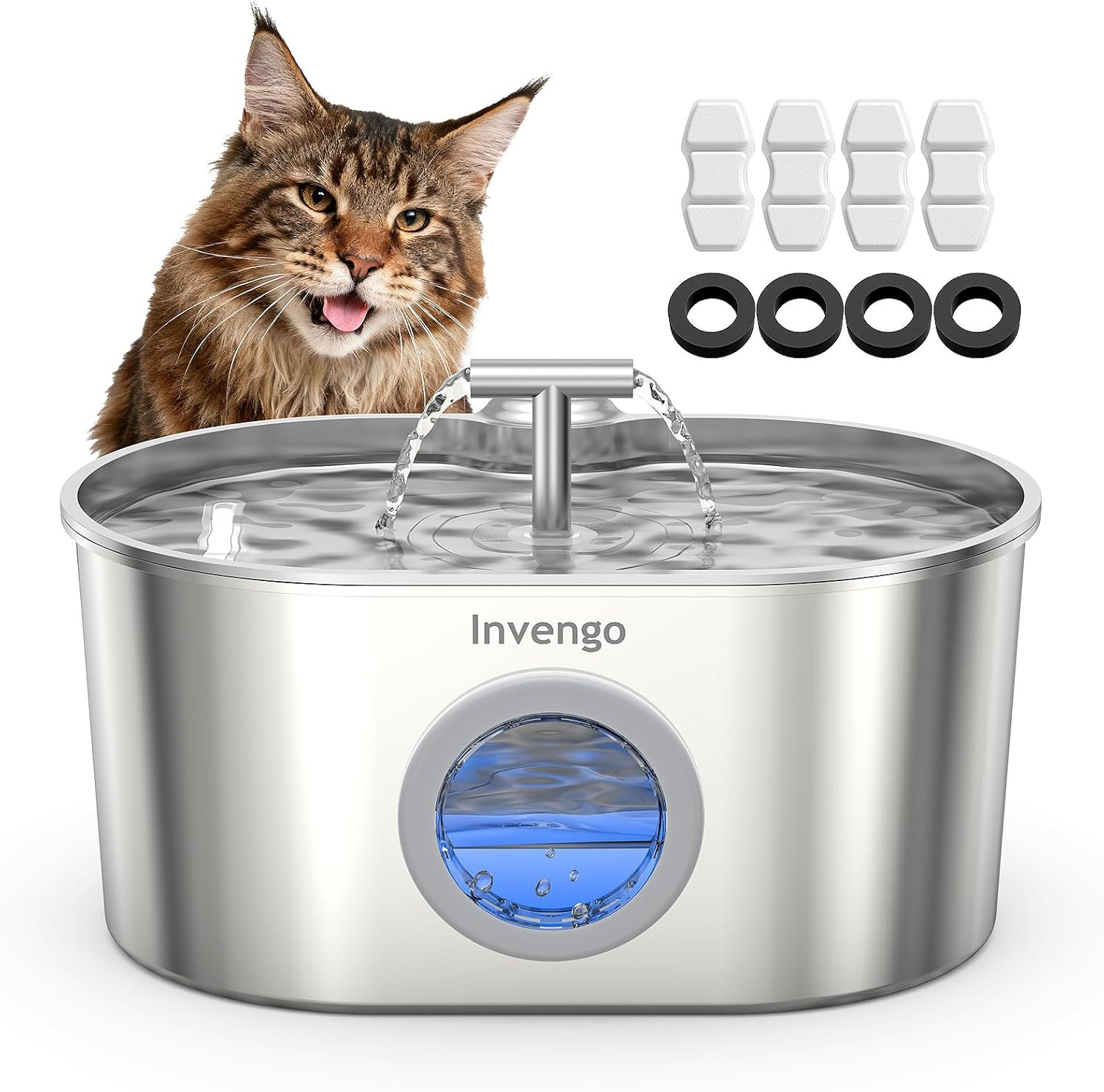 Fontaine à eau pour chat grande capacité 2.2L pompe silencieuse