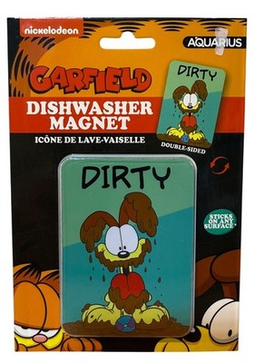 Aquarius Nickelodeon Garfield Double Sided Dishwasher Magnet Odie Clean Dirty 