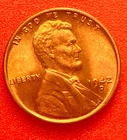 1942-D Lincoln Wheat Cent Penny GEM RED BU From an Original Bank Roll