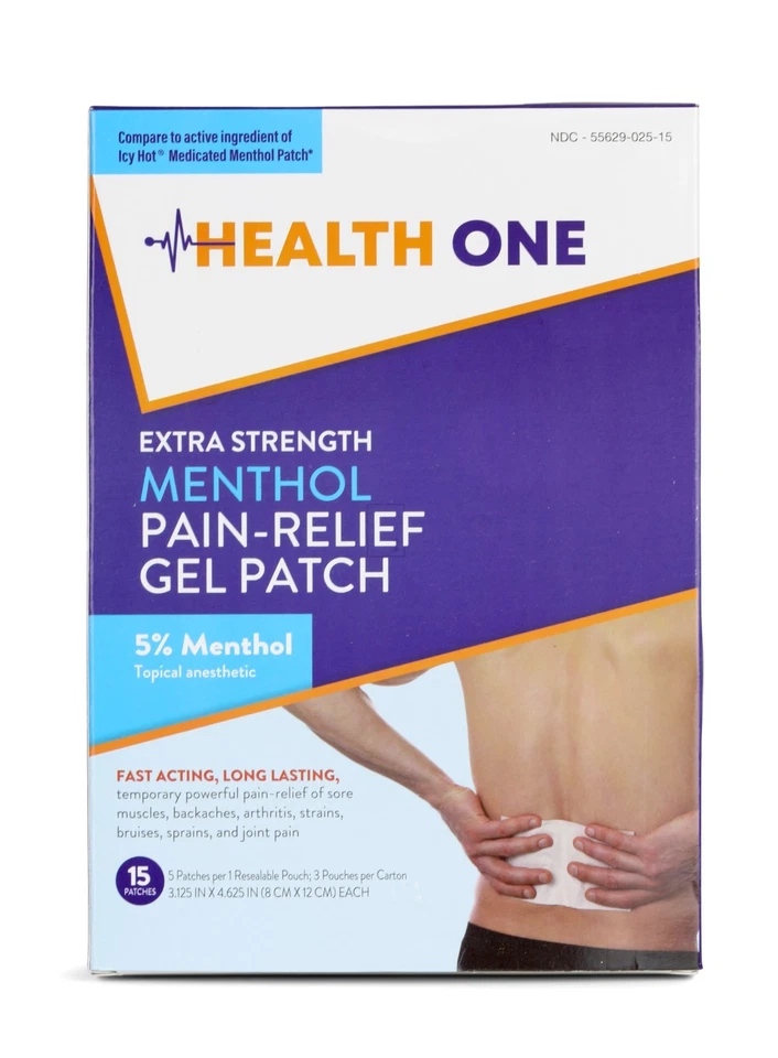 Health One Menthol 5% Extra Strength Pain Relief Medicated Patches - pack of 15 - Image 2 of 4