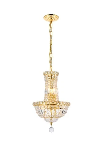 Elegant Lighting Tranquil 12" 6 Light Royal Crystal Chandelier - Picture 2 of 9