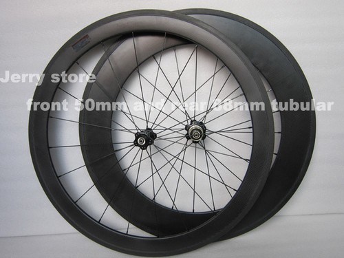 700C carbon bike wheels front 50mm and rear 88mm tubular full carbon fiber