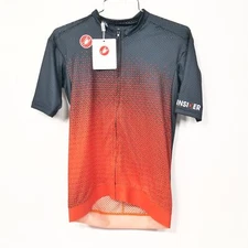 Castelli Insider Jersey Men's L Short Sleeve Full Zip Red Blue Bike
