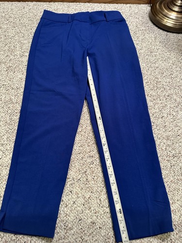 New York & Company 7th Avenue Stretch Size 10 Royal Blue Modern Leg Pants New