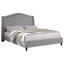 best master myrick fabric upholstered tufted queen platform bed in gray