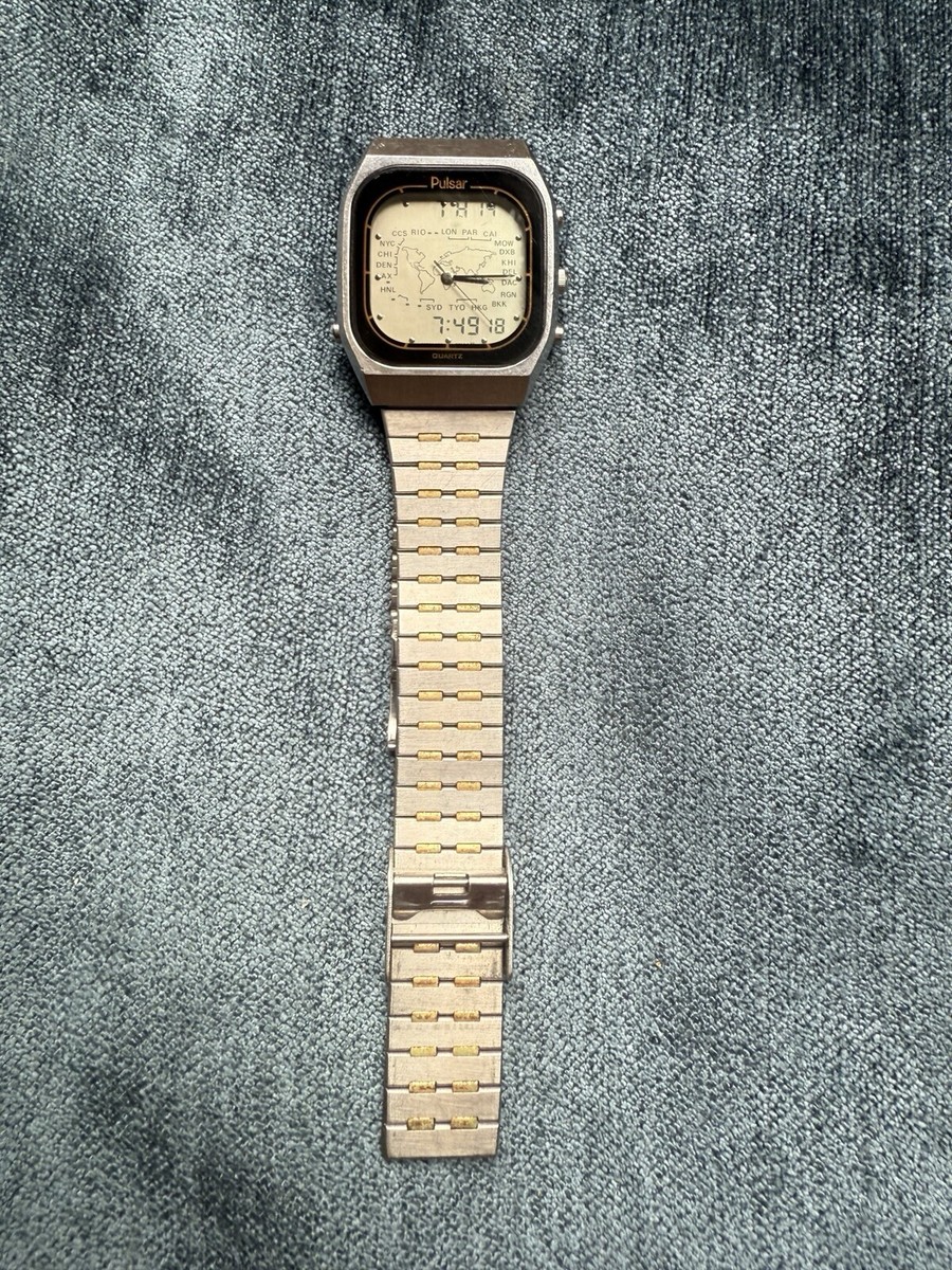 RARE Vintage Pulsar Ana-Digital Y951-5009 World Time Mens Watch | eBay