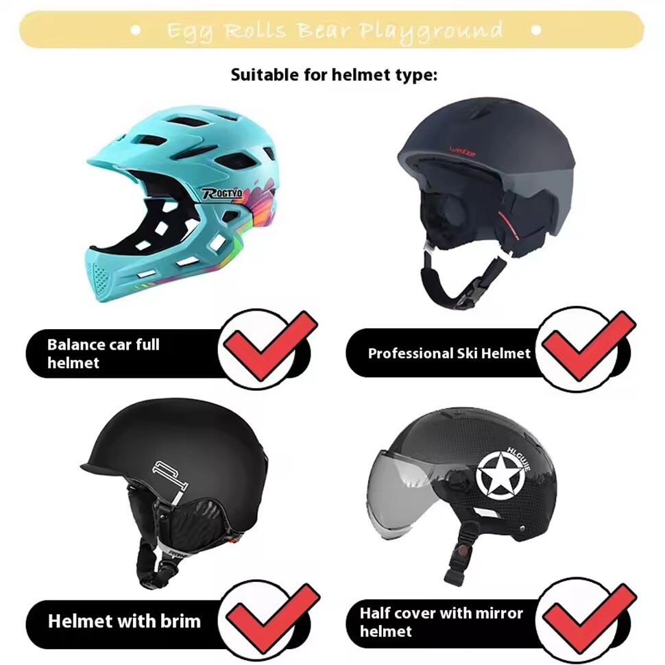Pikachu Ski Helmet Cover Cap Skiing Helmets Decorations Knit Cover Ski Ornament