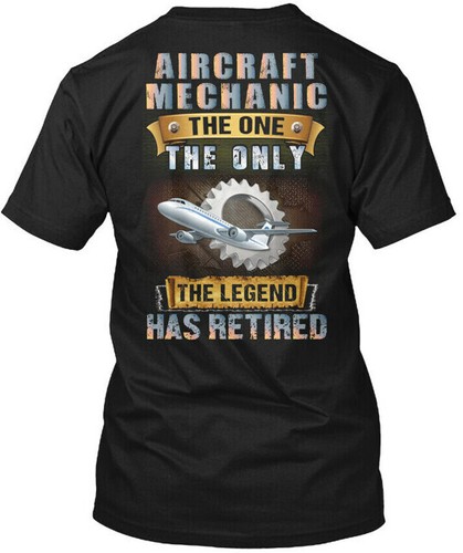 T-Shirt Flugzeugmechaniker im Ruhestand hergestellt in den USA Größe S bis 5XL - Bild 1 von 2