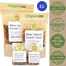 Dried Bitter Raw Apricot Seeds Kernels Organic Very Best Quality 25g - 400g