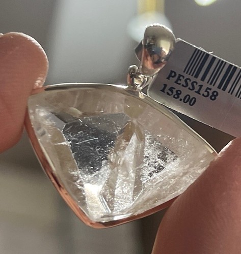 GORGEOUS RARE INNER CHILD PENETRATOR QUARTZ PENDANT .925 SS ,BRAZIL - Picture 14 of 24