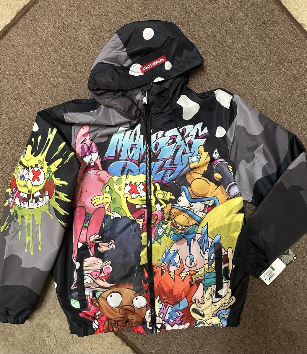 Sponge Bob Members Only Large W/ Tags Jacket Windbreaker