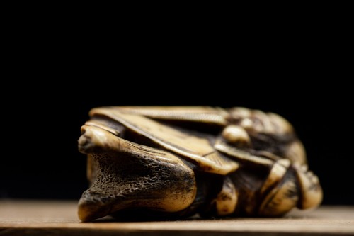 Stag Antler NETSUKE Hermit Japanese Edo - Meiji Antique - Picture 13 of 15