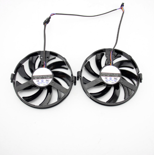 Pair Fans Cooling Fans For Radeon XFX R9 380X R7 350 360 370 FDC10H12S9-C - Picture 4 of 12