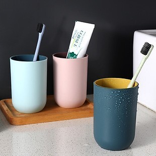 Zahnbürstenhalter Aus Recyceltem Kunststoff: Blau & Rosa, Für Reise & Fitnessstudio