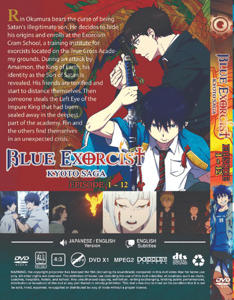 DVD ANIME Blue Exorcist Kyoto Saga Sea 2 Vol.1-12 End ~ENGLISH