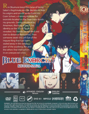DVD ANIME Blue Exorcist Kyoto Saga Sea 2 Vol.1-12 End ~ENGLISH